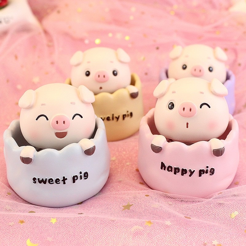 PAJANGAN DASHBOARD MOBIL BABI GOYANG/ PAJANGAN PIG IMPORT CUTE/ HIASAN MOBIL SHINCHAN /HIASAN MEJA