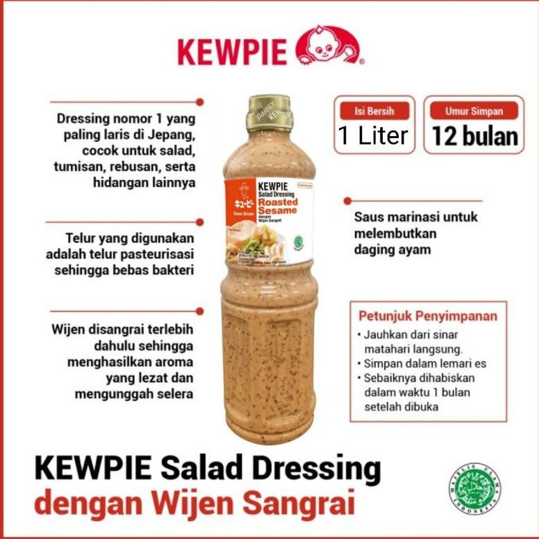 

[BAYAR DITEMPAT] Kewpie Salad Dressing Roasted Sesame | Wijen Sangrai 1 Liter