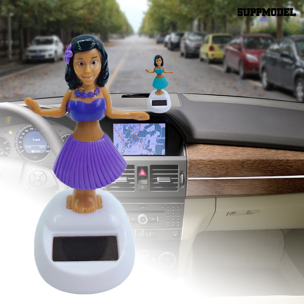 [Dekorasi] Solar Dancing Beach Girl Ayunan Otomatis Hiasan Interior Mobil Dashboard Decor