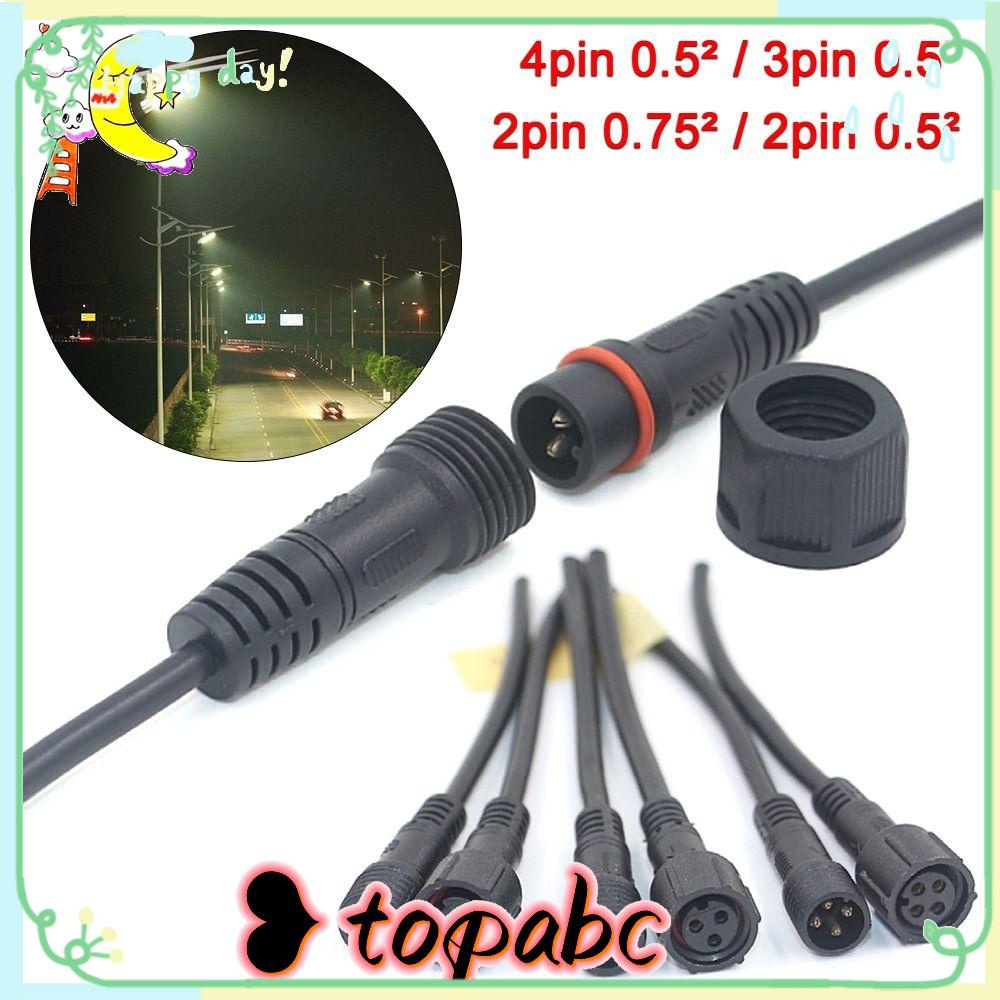 Top 2set Konektor Base Hitam 2Pin 3Pin 4Pin Garis Sinyal Display Pin Waterproof Connector Line