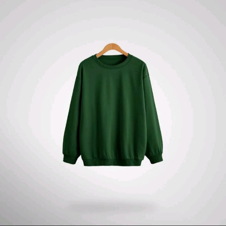 Sweater Crewneck Hijau Army Polos