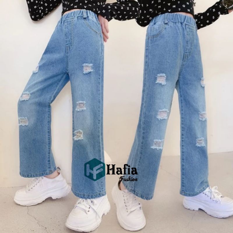 Kulot Jeans Anak Sobek Ripped Usia 7-12 Tahun