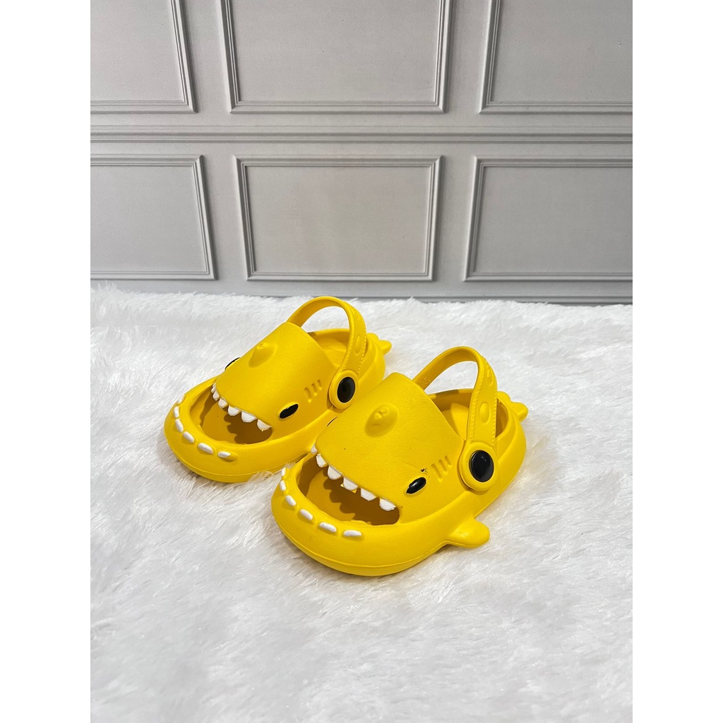 DX-502E Sandal Anak Laki Laki Karakter Ikan Paus Baby Shark / Sandal Selop Anak Cowok Tali Belakang Merek Dulux Ukuran 20-25