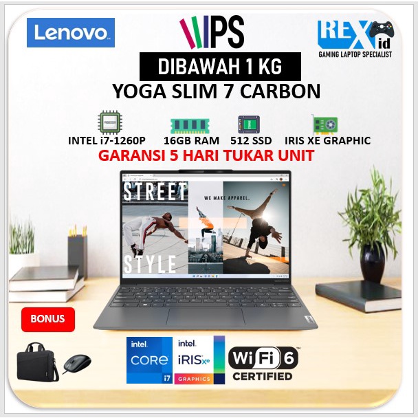 Laptop LENOVO YOGA SLIM CARBON i7 1260P 100%SRGB