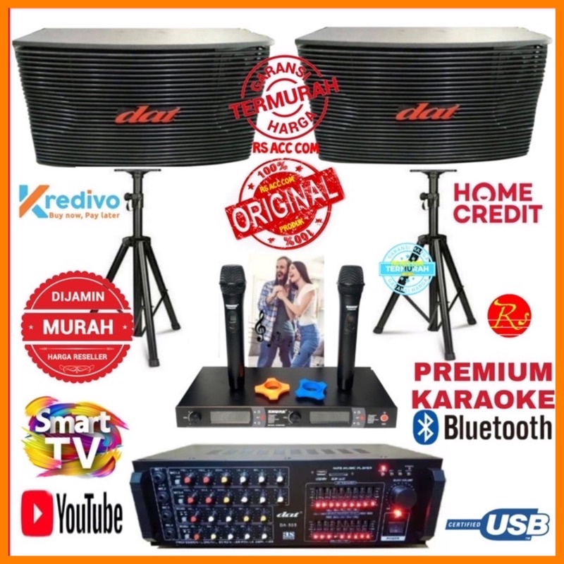 Karaoke Set DAT 10 Inch Sound Quality 2 Mic Wireless SHURE
