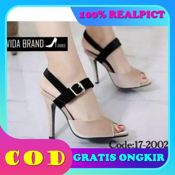 Details 36 37 38 39 40 Sandal Wanita Slip Slide Sendal High Hels Import Higheels Sepatu Heel 3Cm Hel
