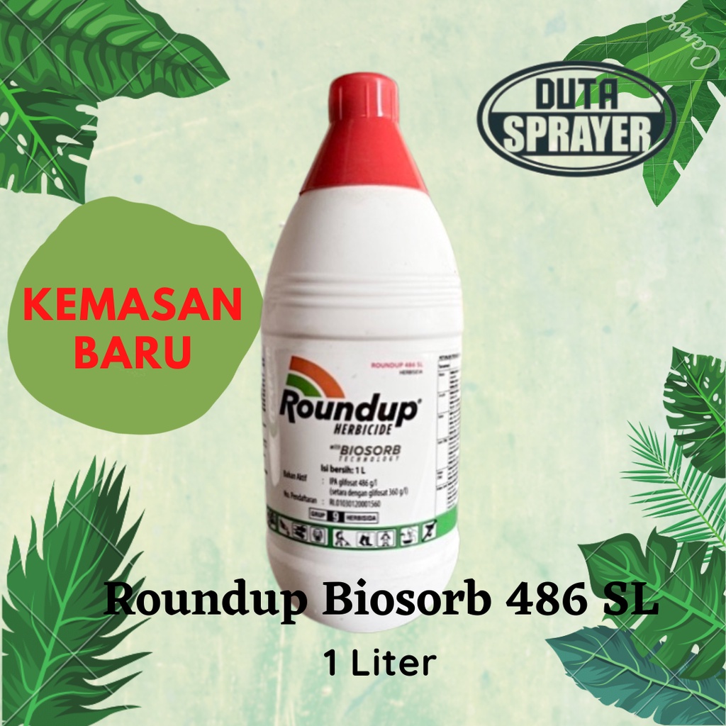 Roundup Biosorb 486 SL 1L Round Up Transorb 440 SL 1 Liter Weed Up 480 SL  1 Ltr Gramoxone Herbisida Pembasmi Gulma Rumput Glifosat 486SL Glyphosate 440SL WeedUp 480SL parakuat 276SL