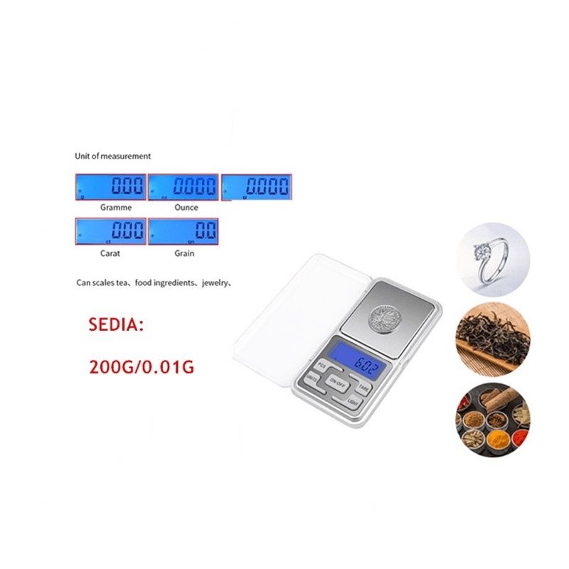 US222 Timbangan Digital Emas Berlian / Pocket Scale Mini 500gr 500 gram gr g alat ukur LCD By Toko Haji Usman
