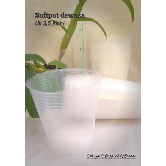 soft pot dewasa fleksibel pot untuk anggrek 3,5 inch