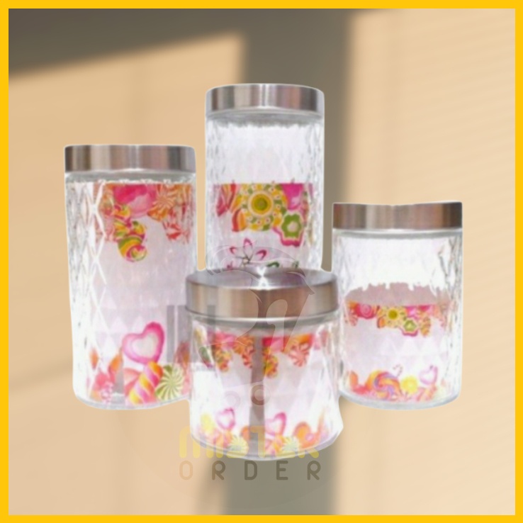 [COD] TOPLES CANISTER SET 4 PCS - TOPLES KACA