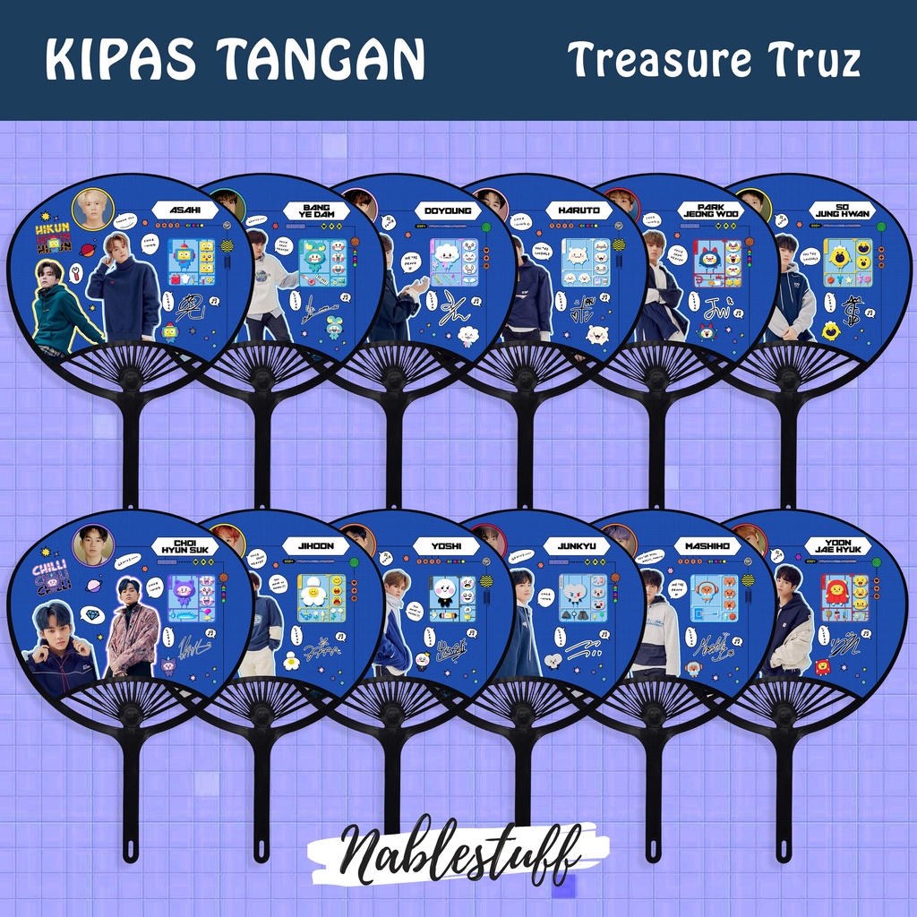 Kipas Tangan Unofficial Treasure Truz All Member Ver // Kipas Kerang // Merchandise Kpop
