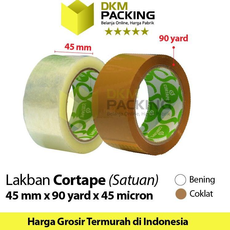 

Model Update Lakban 45mm x 90yard CORTAPE Plakban Isolasi PREMIUM TERMURAH /SELOP