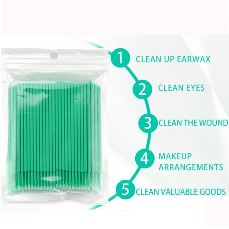 Grosir 1000 Pcs/lot Disposable Swab Microbrushes Eyelash Extension Tools Alat Penghapus Bulu Mata Individu