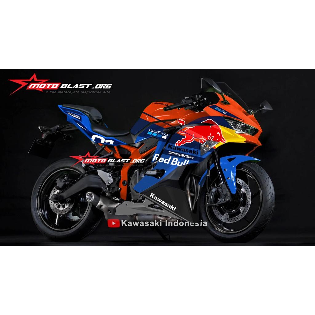 Decal Stiker Ninja ZX25R Livery RedBull Gopro Full Body Motoblast