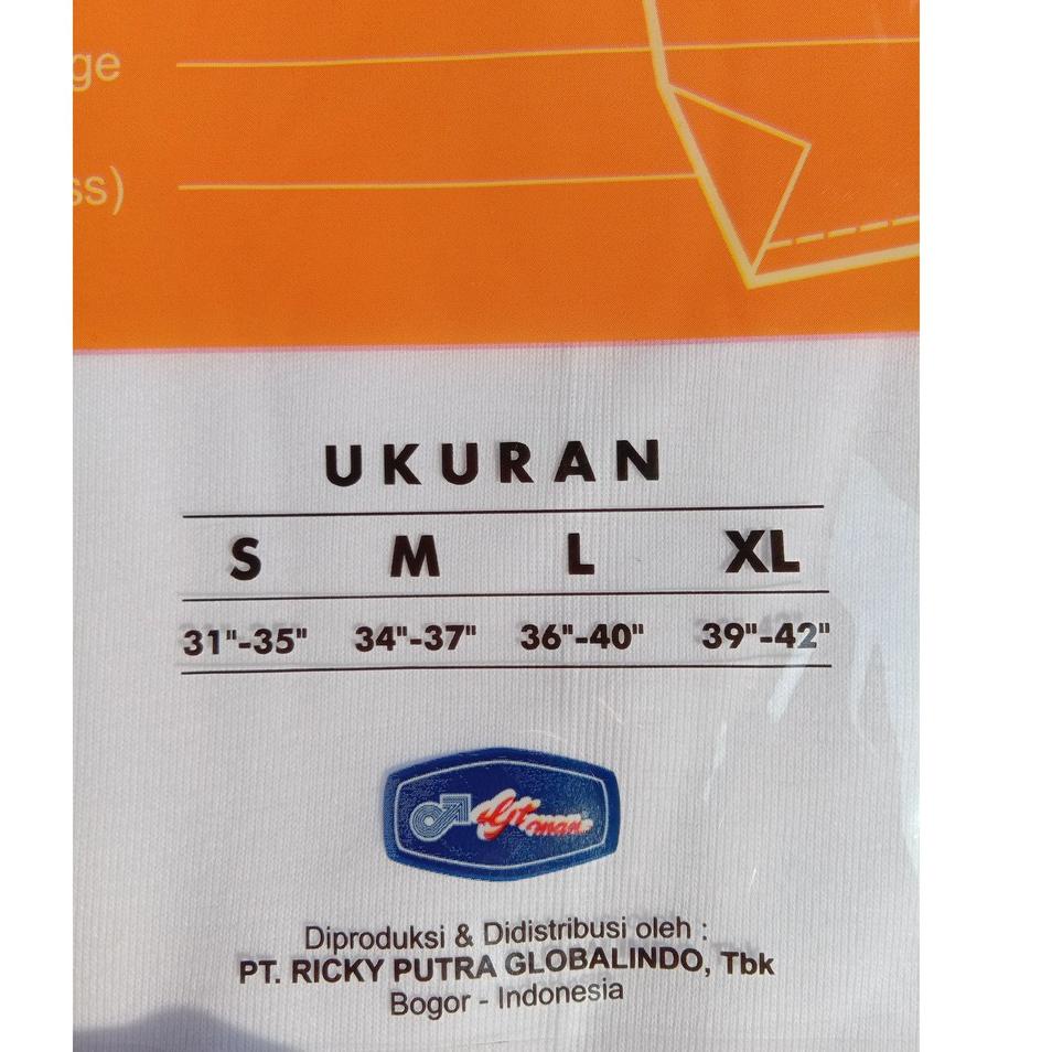 PE.18De22υ ‑ OBLONG GT MAN GTS01 | Kaos Dalam Pria Gt Man Putih/ HITAM  | Pure Natural & Comfort / K