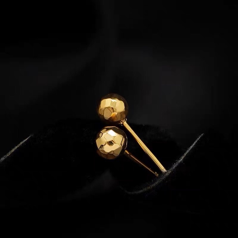 Anting Titanium Bola Gold Trending Elegan Korea Fashio  Style