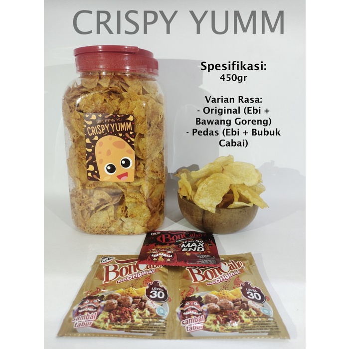 

[BISA COD] Keripik Kentang Ebi Homemade Enak Gurih Renyah - 450gr - Pedas