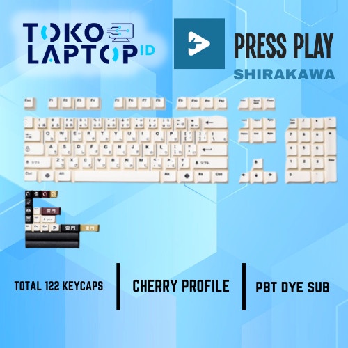 Press Play Shirakawa PBT Dye Sub Keycaps Set 122 Keys Japanese Root