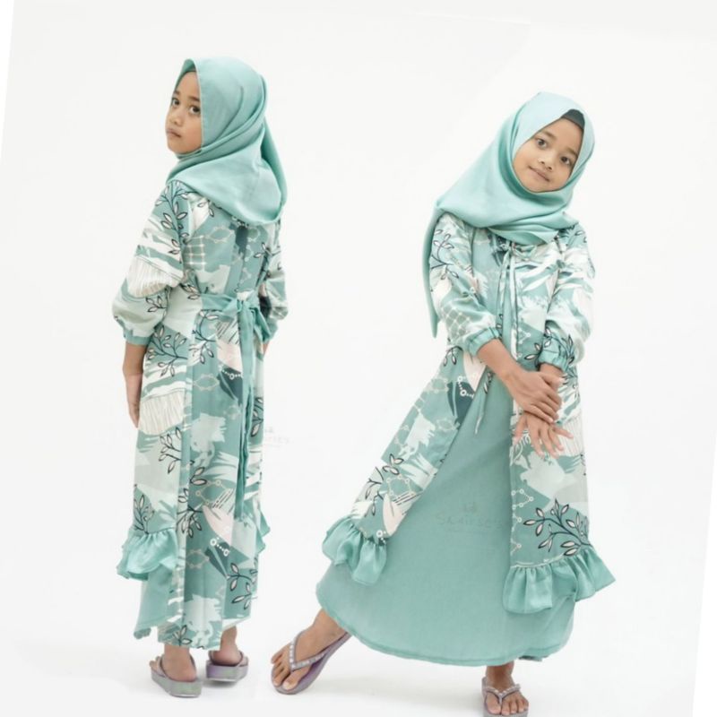 Saoirse's Safa Gamis - Setelan Gamis Pasmina anak perempuan balita satin