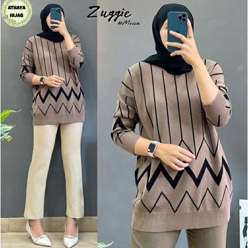 Zuggie Rajut Jumbo, ATASAN RAJUT JUMBO CANTIK FIT XL-XXXXL LD 120-140 BAHAN KNIT RAJUT IMPORT TERMURAH OOTD