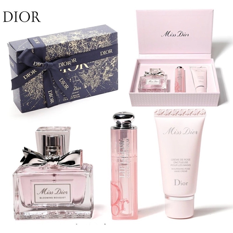 DIOR XMAS SET Miss Dior Parfume Lip Glow Handcream CHRISTMAS
