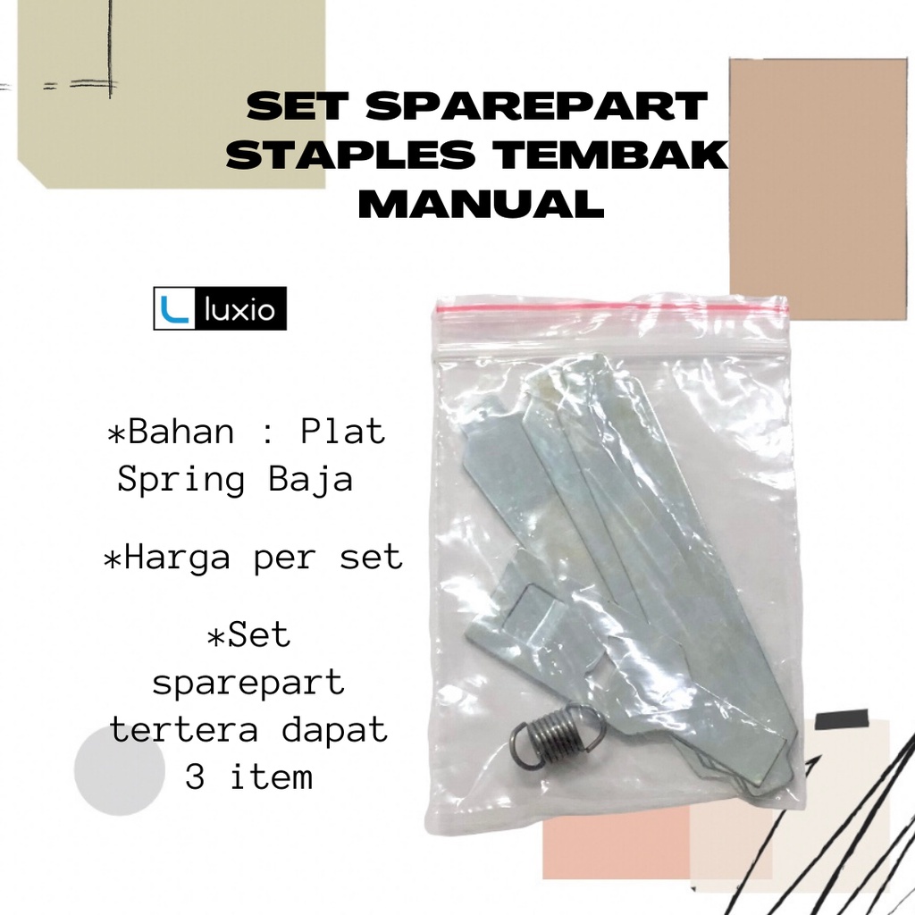 

Set Sparepart Alat Staples Tembak Manual/ Sparepart Gun Tacker/ Sparepart Stapler Tembak