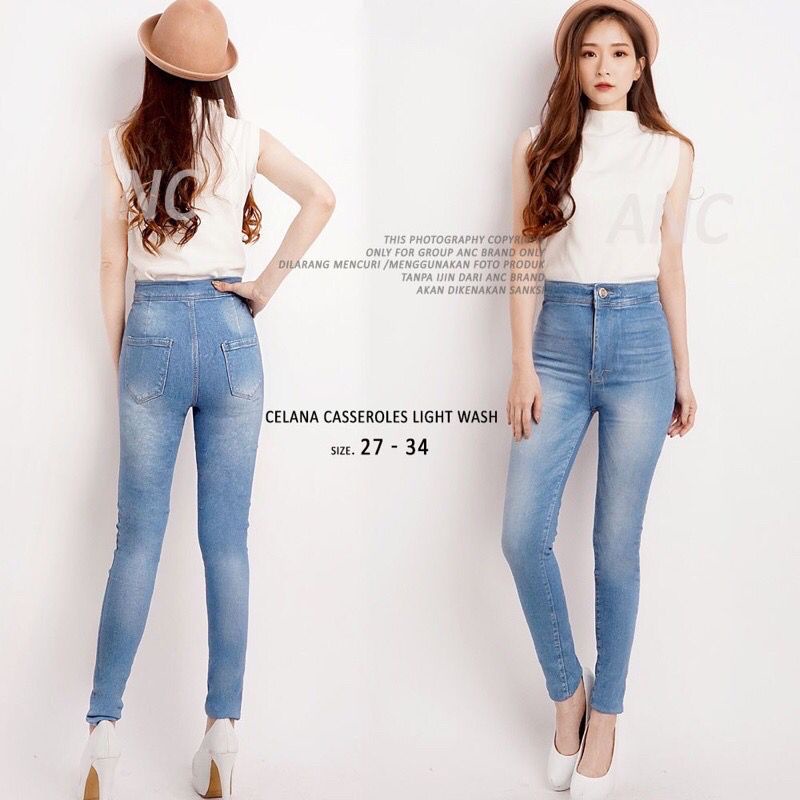 Celana Panjang Skinny Jeans Wanita Highwaist Premium || Celana Jeans Model Pensil Wanita Terbaru || Celana Jeans Wanita