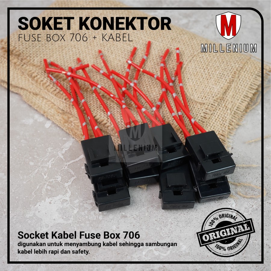 SOKET FUSE HOLDER BOX 706 HITAM - RUMAH SEKRING TANCAP / TUSUK SIKRING BESAR