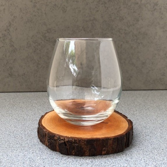Set Gelas Kaca Dekorasi Vas Aquarium Mini Glass Vas Bunga Kecil Tatakan Kayu Hiasan Meja Kantor Cant