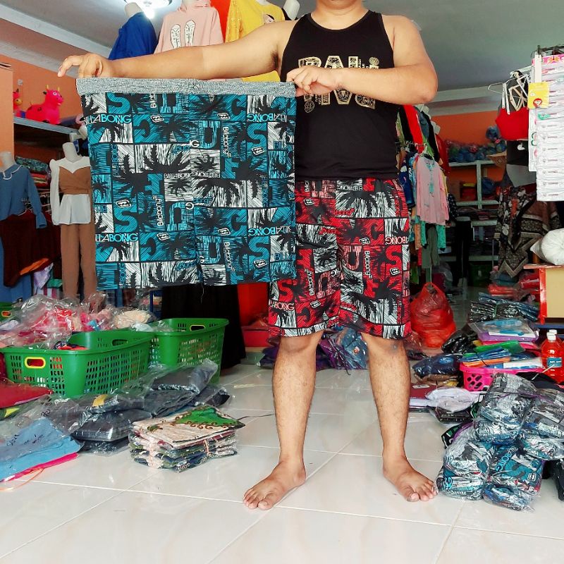 Celana pendek pria surfing distro, kolor boxer olahraga renang, pantai volly, badminton ( real pict )