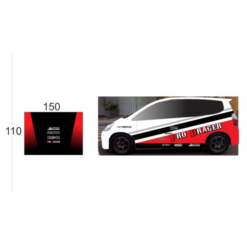 STIKER MOBIL HONDA JAZZ STIKER DECAL STIKER FULL BODY KEREN