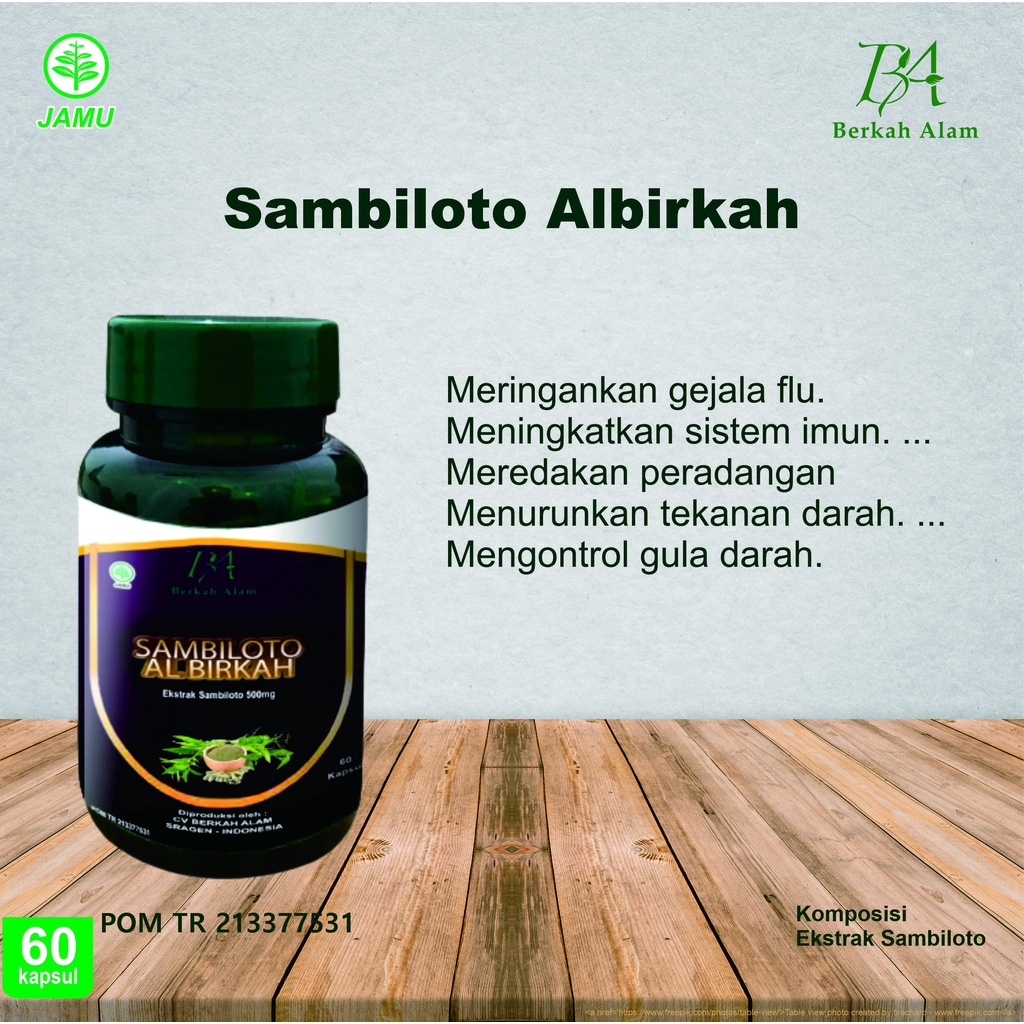 Kapsul Sambiloto / Sambiloto Albirkah / extrak Sambiloto Kapsul