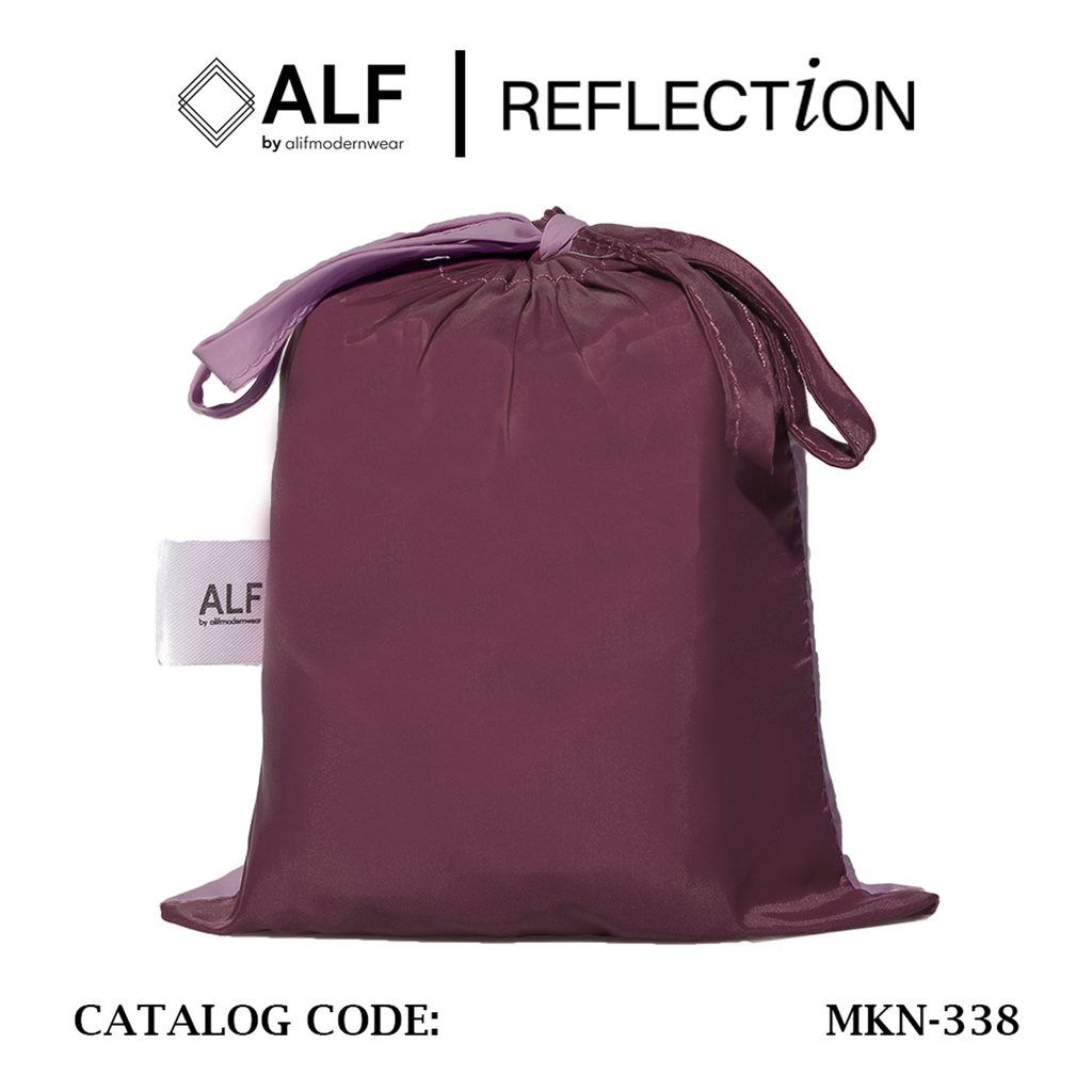 ALIF MUKENA MINI TWO TONE PARASUT PREMIUM KOREA TRAVEL - CHERRY PURPLE ( MKN-338 )