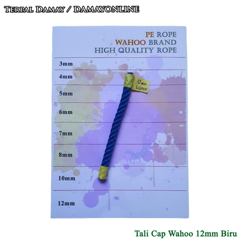 

Tali Tambang PE Cap Wahoo 12mm Biru / Meter ( Harga Per Meter )