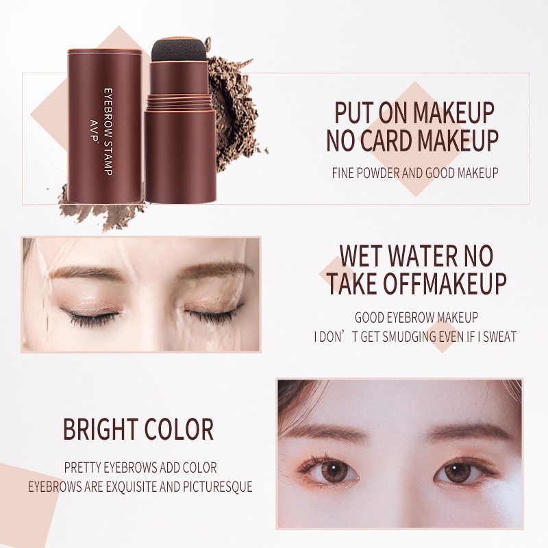 AVP Magic Eyebrow Cetakan Alis Instan Contouring Powder Waterproof With 10 Alis Stamp Reusable termurah