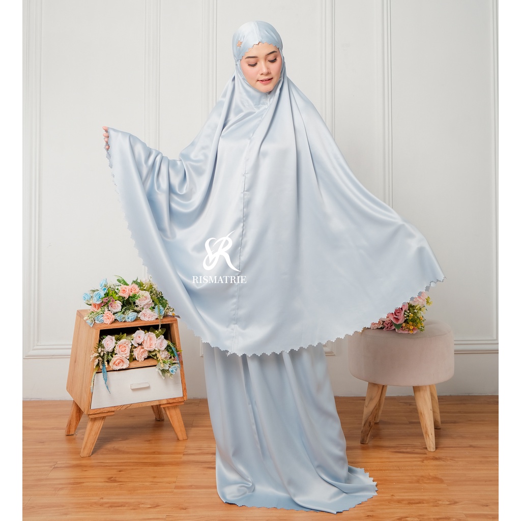 Mukena Dewasa Daily Bros Lasercut mukenah laser cut sutra velvet satin mewah mukenah jumbo