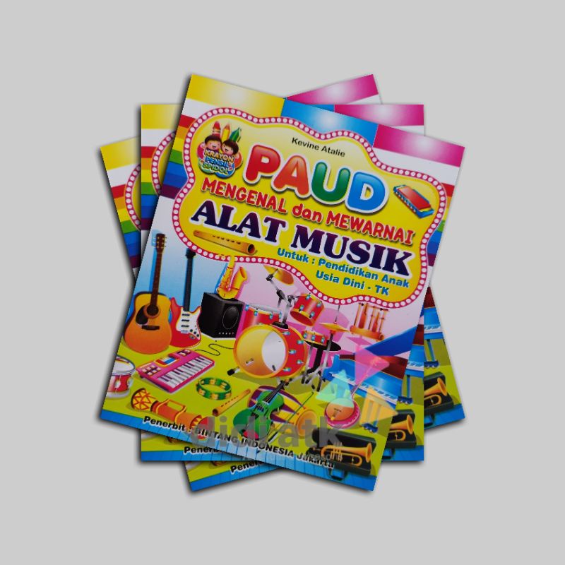 Buku Mengenal dan Mewarnai - Alat Musik Untuk Anak Paud & TK