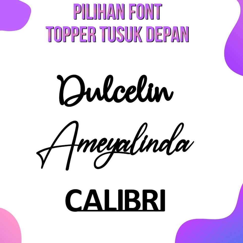 

[292] Topper Cake Custom Nama/Tusuk Depan/Topper Cake Akrilik/Topper Kue/Topper Happy Birthday [9BS]