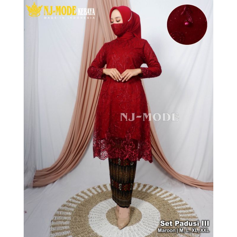 SET TUNIK PADUSI 3| STELAN KEBAYA WANITA| KEBAYA PESTA| KEBAYA WISUDA| OUTFIT BAJU PESTA WANITA| KEBAYA KONDANGAN| KEBAYA TUNIK