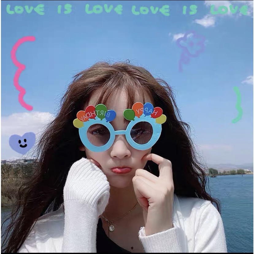 COD❤️Kacamata Happy Birthday Ulang Tahun Birthday Glsses Untuk Anak Dan Dewasa Dekorasi Pesta Untuk hadiah Ulang Tahun