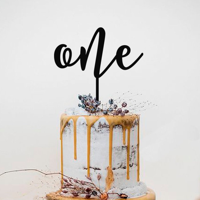 Topper Cake Topper One Acrylic Topper One Birthday Baby Anak