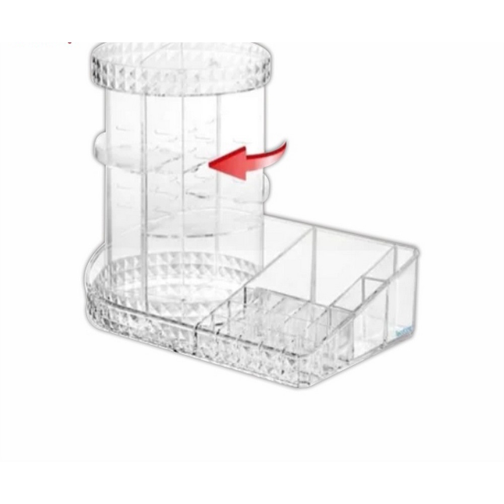 Nama - Rak Petak Diamond Acrylic Putar 360 derajat