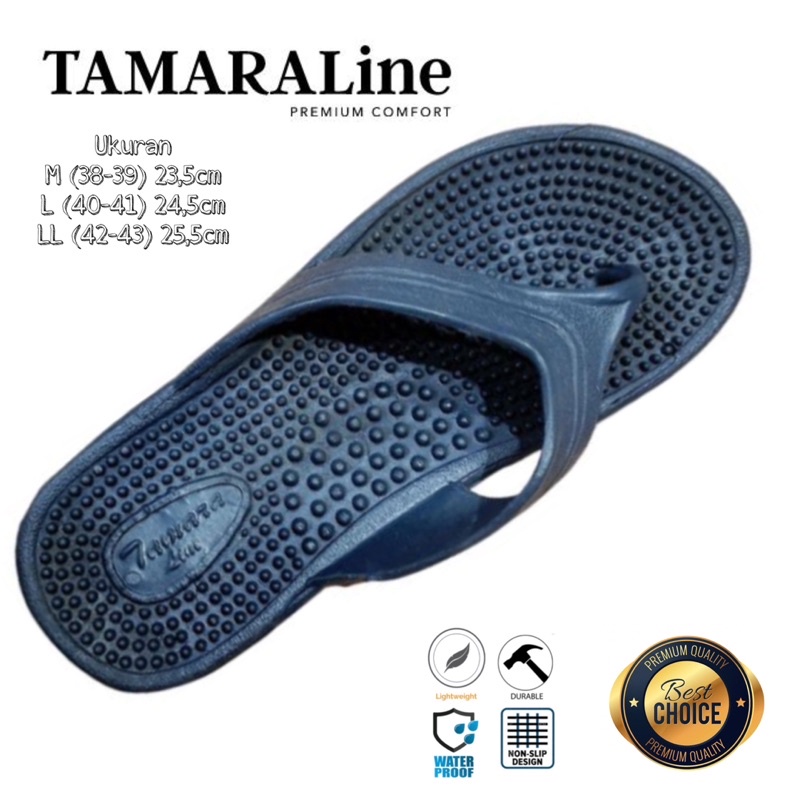 Sandal Jepit Rematik Kesehatan Karet Pria Wanita Unisex Dewasa / Remaja - TAMARALINE 136 / Bahan Premium Lentur Empuk Ringan Kuat Anti Slip Anti Air / Model Sandal Casual Santai Rumah Hotel Outdoor Kamar Mandi Murah Original