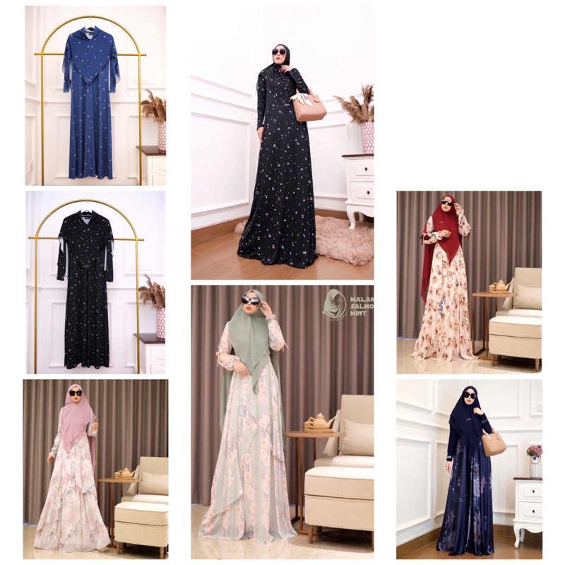 KEITLYN,DRESS CODE FASHION SHOW MALAKA SALMON MINT,LILAC PURPLE DAN RED BRUGUNDY BY JOZA SYARI