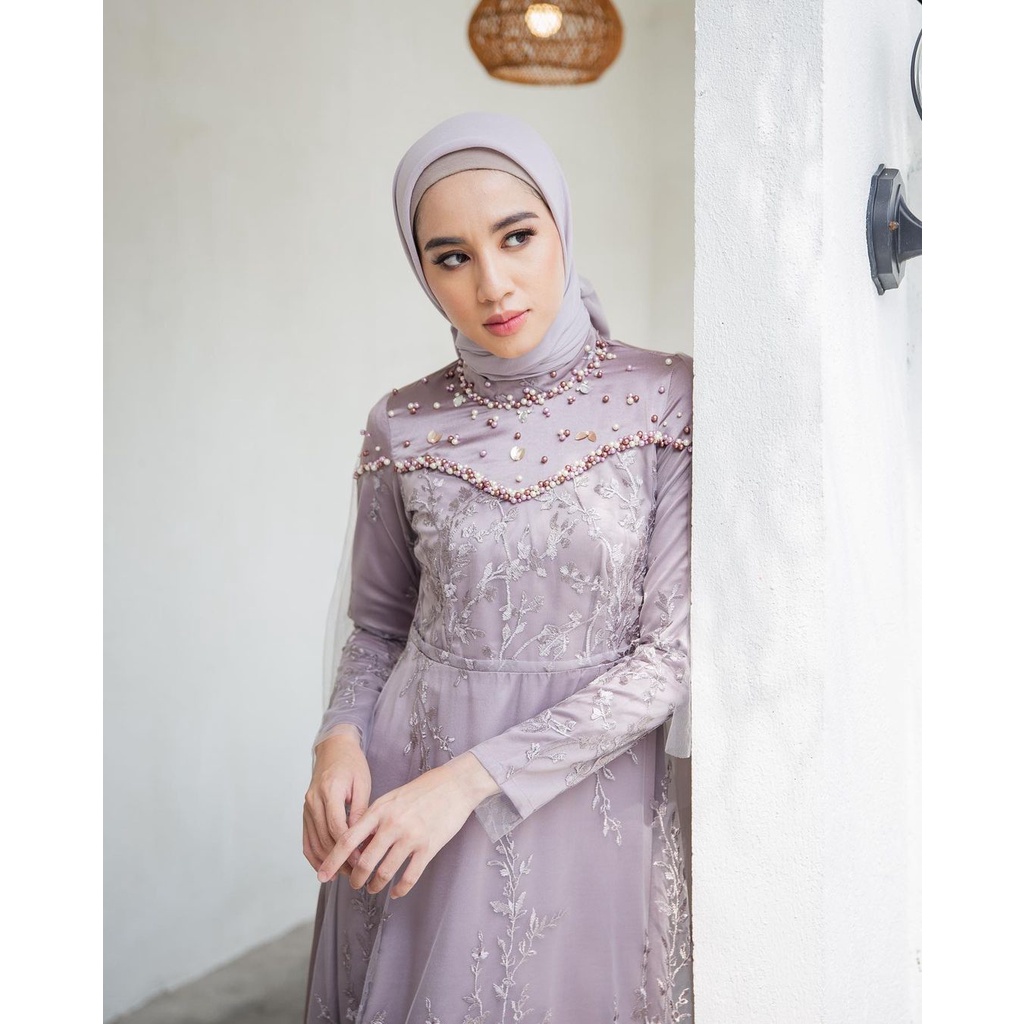 Namira Dress Exclusive Terbaru Gamis Brukat Maxi Pesta Kondangan Lamaran Tunangan Kekinian