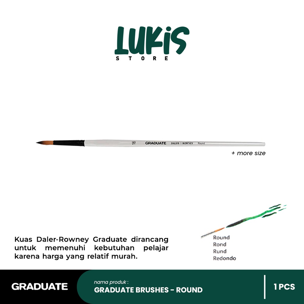 

Kuas Lukis GRADUATE Synthetic Brushes | Round | Long Handle