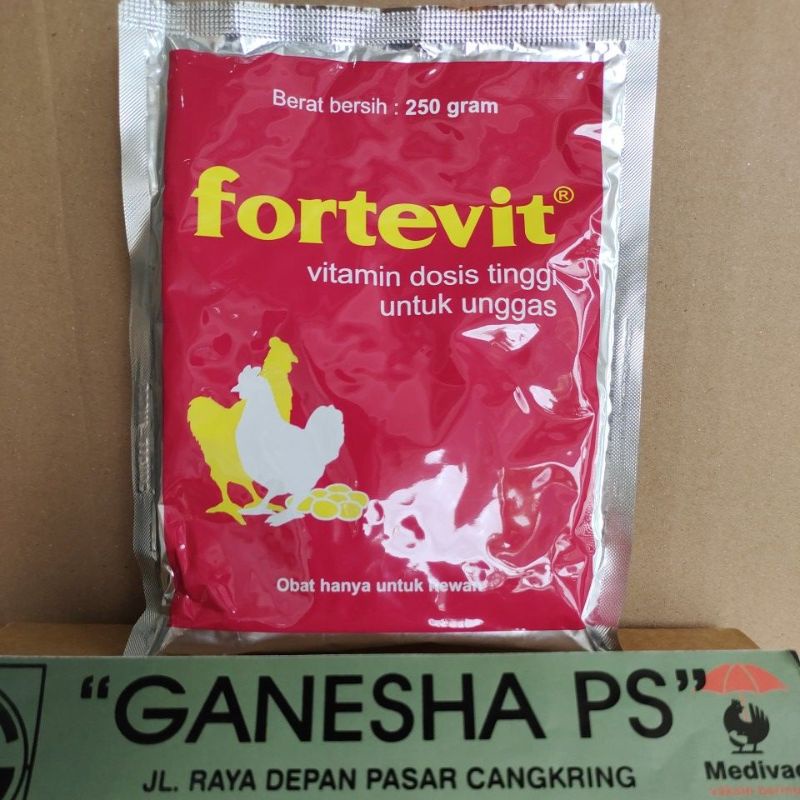FORTEVIT 250 gram ,Vitamin dosis tinggi untuk unggas