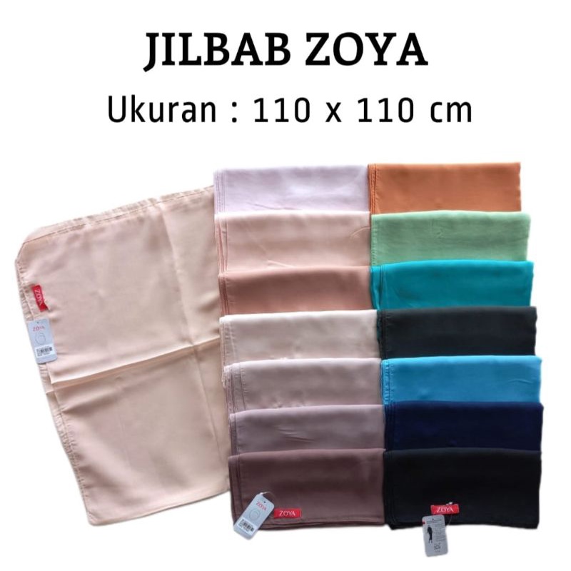 Zoya jevera scarf / zoya polos / kerudung hijab segiempat polos/ Zoya Bella square / Zoya bergo Mars