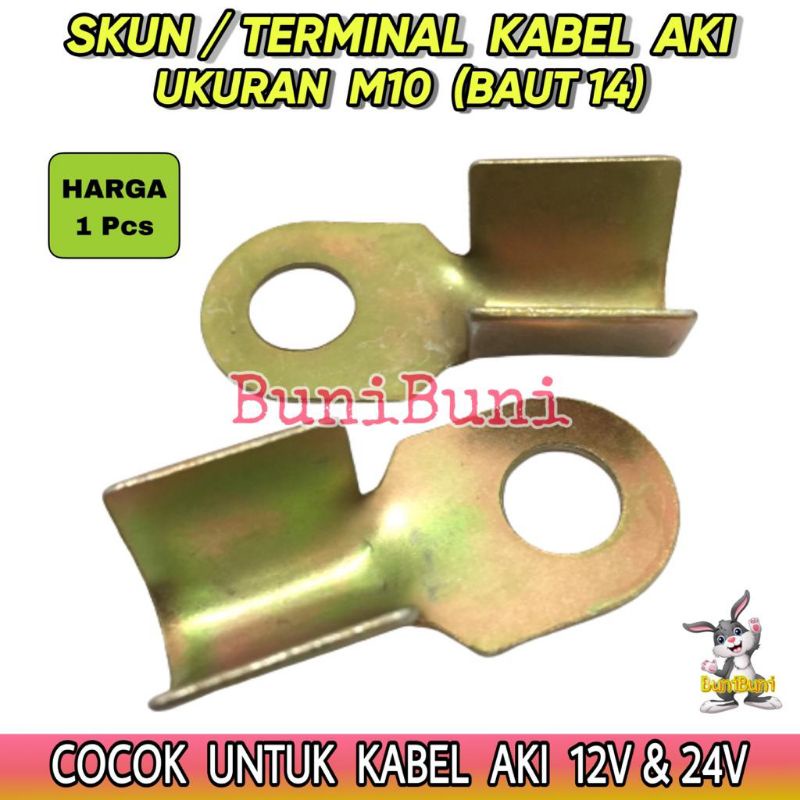 Skun Terminal Klem Kabel Aki M10 BESAR / Skun Massa Kabel Aki BAUT 14 BESAR