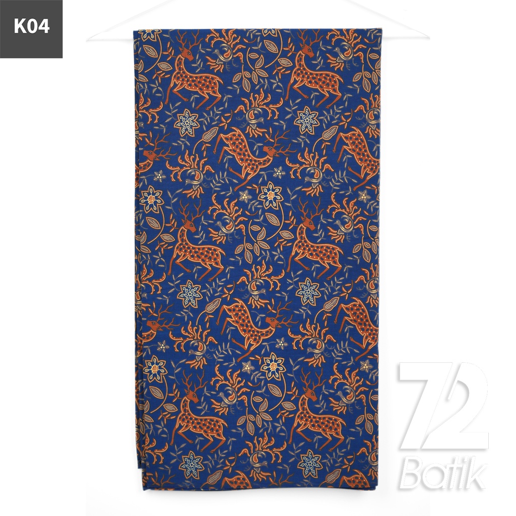 KAIN BATIK PREMIUM Bahan Katun Motif Rusa Kutub Warna Hitam 723055 Cap 72IL Jarik Jarit Samping Kebat Panjang Batik Katun Modern Premium Bahan Seragam Batik Pernikahan Kantor Keluarga Murah Kamen Jadi Batik Bali Lembaran